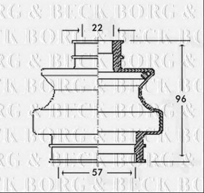 BORG & BECK bcb2305 -  Пыльник, приводной вал